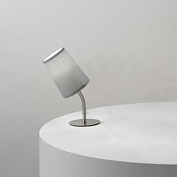 Lampada Da Scrivania Contemporanea Mash Metallo Marrone Tessuto 1 Luce E14