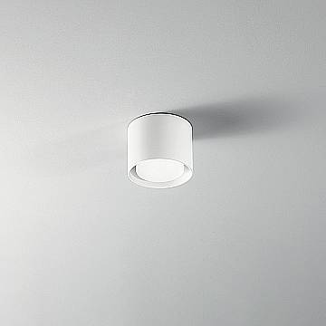 Plafoniera Moderna Geo Alluminio Bianco 1 Luce Gx53