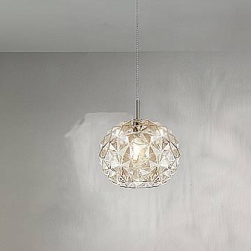 Sospensione Contemporanea Meteora Metallo Oro Vetro Ambra 1 Luce E27 Sospensione Contemporanea Meteora Metallo Oro Vetro Ambra 1 Luce E27