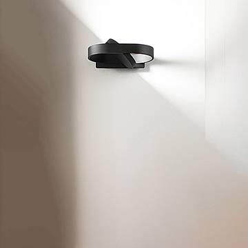 Applique Moderna Belt Metallo Nero Acrilico Led 6W 3000K Applique Moderna Belt Metallo Nero Acrilico Led 6W 3000K
