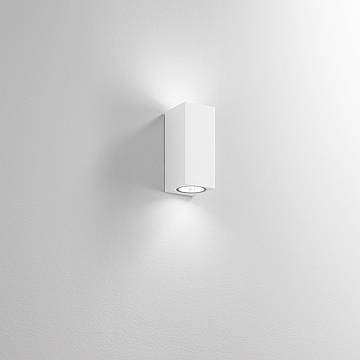 Applique Da Esterno Moderna Monolite Alluminio Bianco 2 Luci Gx53