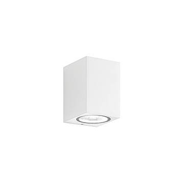 Applique Da Esterno Moderna Monolite Alluminio Bianco 1 Luce Gu10