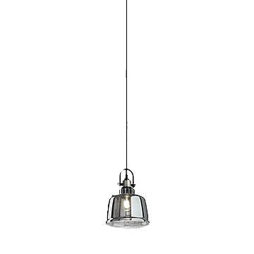 Sospensione Contemporanea Vintage Metallo Nero Vetro Fumè 1 Luce E27 Sospensione Contemporanea Vintage Metallo Nero Vetro Fumè 1 Luce E27