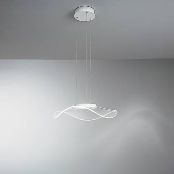 Sospensione Moderna Medusa Metallo Bianco Acrilico Led 30W 3000K