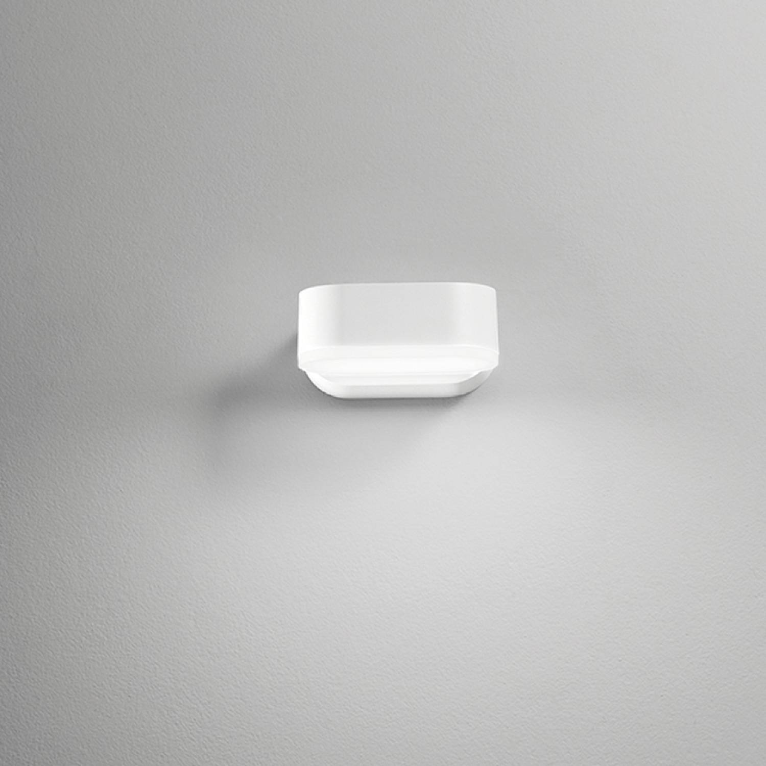 Applique Da Esterno Moderna Candy Alluminio Bianco Vetro Led 6W 3000K 6922BLC