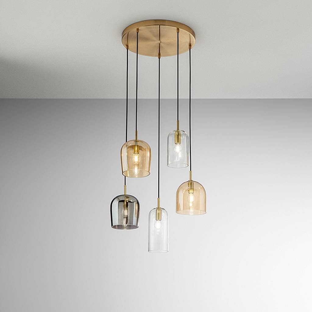 Lampada A Parete LED In Metallo E Vetro Oro - Stile Nordico Moderno, Attacco E14, Per Soggiorno E Hotel