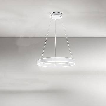 Sospensione Moderna Kirko Metallo Bianco Led 48W 3000K