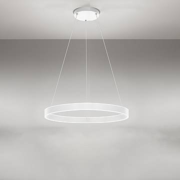 Sospensione Moderna Kirko Metallo Bianco Led 80W 3000K