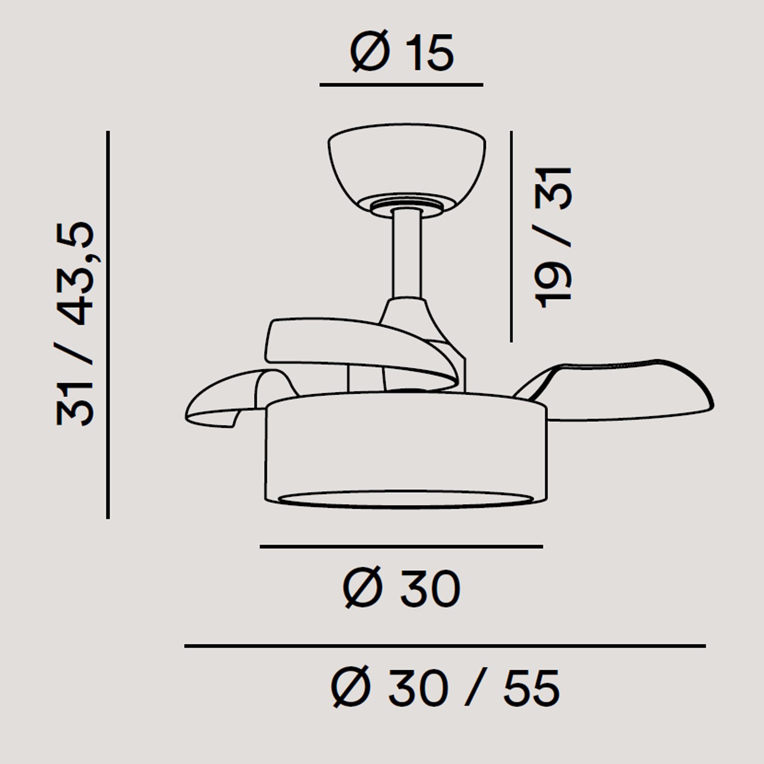 Ventilatore Moderno Cleo Metallo Tessuto Verde Bosco Opaco Led 22W Cct 7216VECT