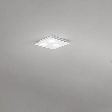 Plafoniera Moderna Pixel Metallo Bianco Acrilico 3 Luci Gx53