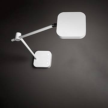 Lampada Scrivania Industrial-Minimal-Nordico Icon Metallo Bianco Led 8W 3000K