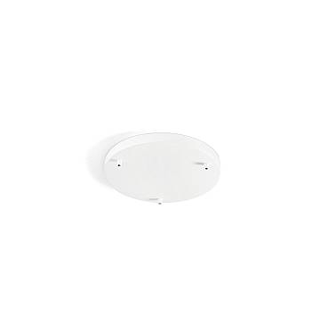 Rosone Multicavo 3 Fori In Metallo Bianco Opaco D35Cm