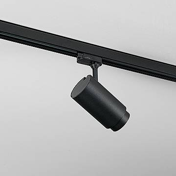 Faretto Cilindrico Per Binario Metallo Nero Led 20W 3000K