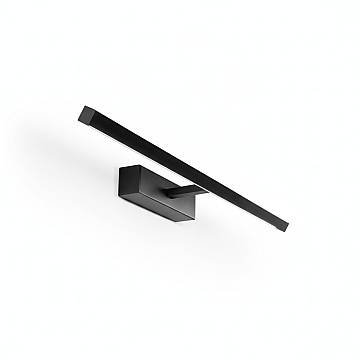 Applique Moderna Riga Metallo Nero Acrilico Led 12W 3000K