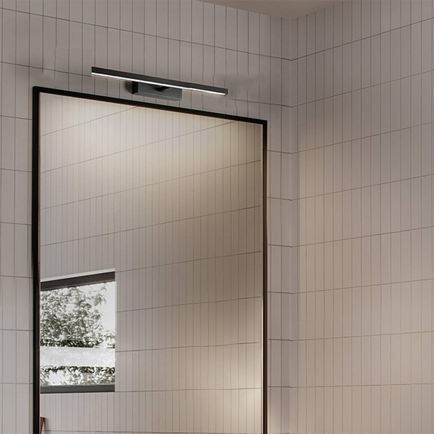 Applique Moderna Riga Metallo Nero Acrilico Led 12W 3000K 8040NCT