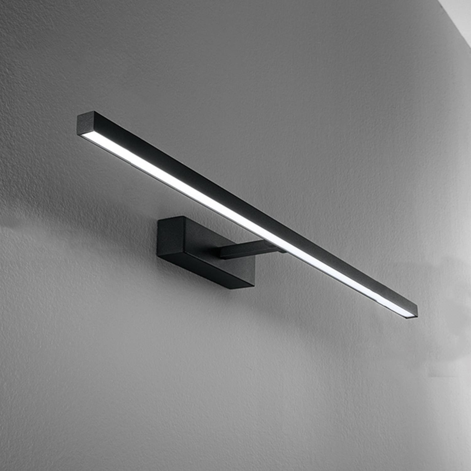 Applique Moderna Riga Metallo Nero Acrilico Led 16W 3000K 8042NCT
