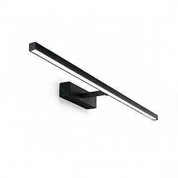 Applique Moderna Riga Metallo Nero Acrilico Led 24W 3000K