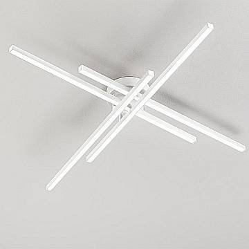 Plafoniera Moderna Syncro Alluminio Bianco Led 58W Dimmerabile Ip20