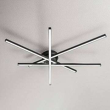 Plafoniera Moderna Syncro Alluminio Nero Led 58W Dimmerabile Ip20