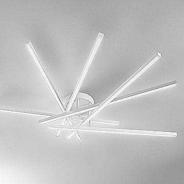 Plafoniera Moderna Syncro Alluminio Bianco Led 70W Dimmerabile Ip20