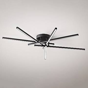 Plafoniera Moderna Syncro Alluminio Nero Led 70W Dimmerabile Ip20