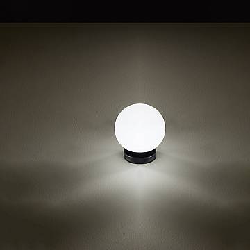 Lampada Da Scrivania Contemporanea Maga Metallo Nero Vetro 1 Luce G9