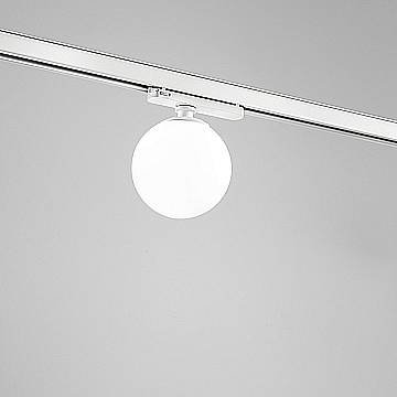 Plafoniera Sfera Per Binario Metallo Bianco Acrilico Led 15W 3000K