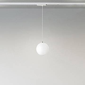 Sospensione Binario Metallo Bianco Vetro Led 24W 3000K