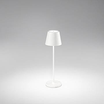 Lampada Tavolo Esterno Moderna Diva Alluminio Bianco Led 1,5W 3000K Lampada Tavolo Esterno Moderna Diva Alluminio Bianco Led 1,5W 3000K