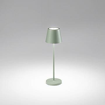 Lampada Tavolo Esterno Moderna Diva Alluminio Verde Led 2,5W 3000K Lampada Tavolo Esterno Moderna Diva Alluminio Verde Led 2,5W 3000K