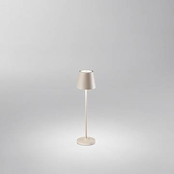 Lampada Tavolo Esterno Moderna Mini Diva Alluminio Beige Led 1,5W 3000K Lampada Tavolo Esterno Moderna Mini Diva Alluminio Beige Led 1,5W 3000K