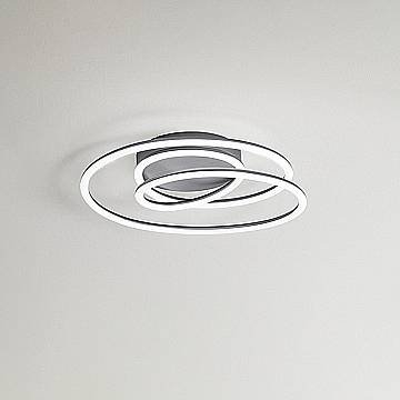 Plafoniera Moderna Spira Metallo Grigio Led 63W Dimmerabile Ip20