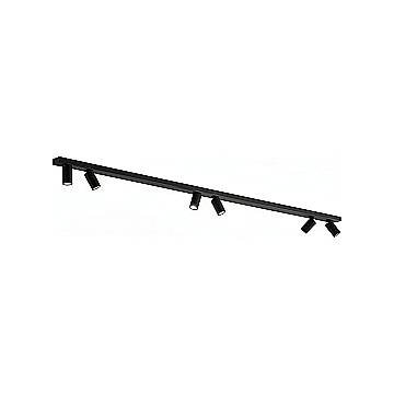 Plafoniera Moderna Oddy Metallo Nero 6 Luci Orientabili Gu10 Ip20