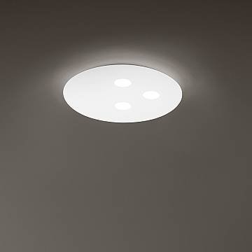 Plafoniera Contemporanea Random Alluminio Bianco Acrilico Led 27+21W 3000K