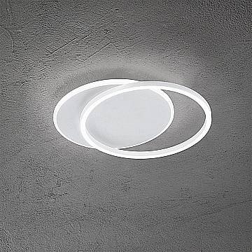 Plafoniera Moderna Orbita Metallo Bianco Led 60W 3000K Dimmerabile Ip20