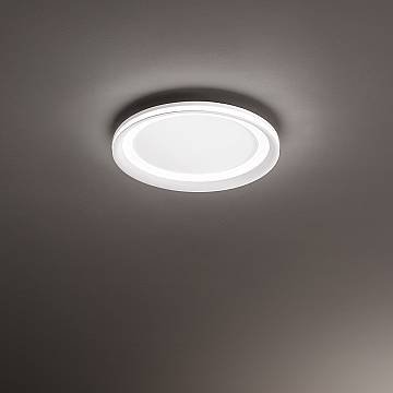 Plafoniera Moderna Edge Alluminio Bianco Acrilico Led 38W 3000K Plafoniera Moderna Edge Alluminio Bianco Acrilico Led 38W 3000K