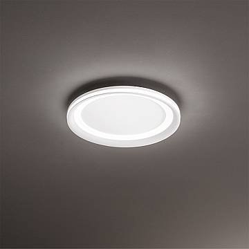Plafoniera Contemporanea Edge Alluminio Bianco Acrilico Led 66W 3000K Plafoniera Contemporanea Edge Alluminio Bianco Acrilico Led 66W 3000K