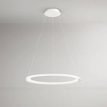 Sospensione Moderna Edge Alluminio Bianco Acrilico Led 86W 3000K Sospensione Moderna Edge Alluminio Bianco Acrilico Led 86W 3000K