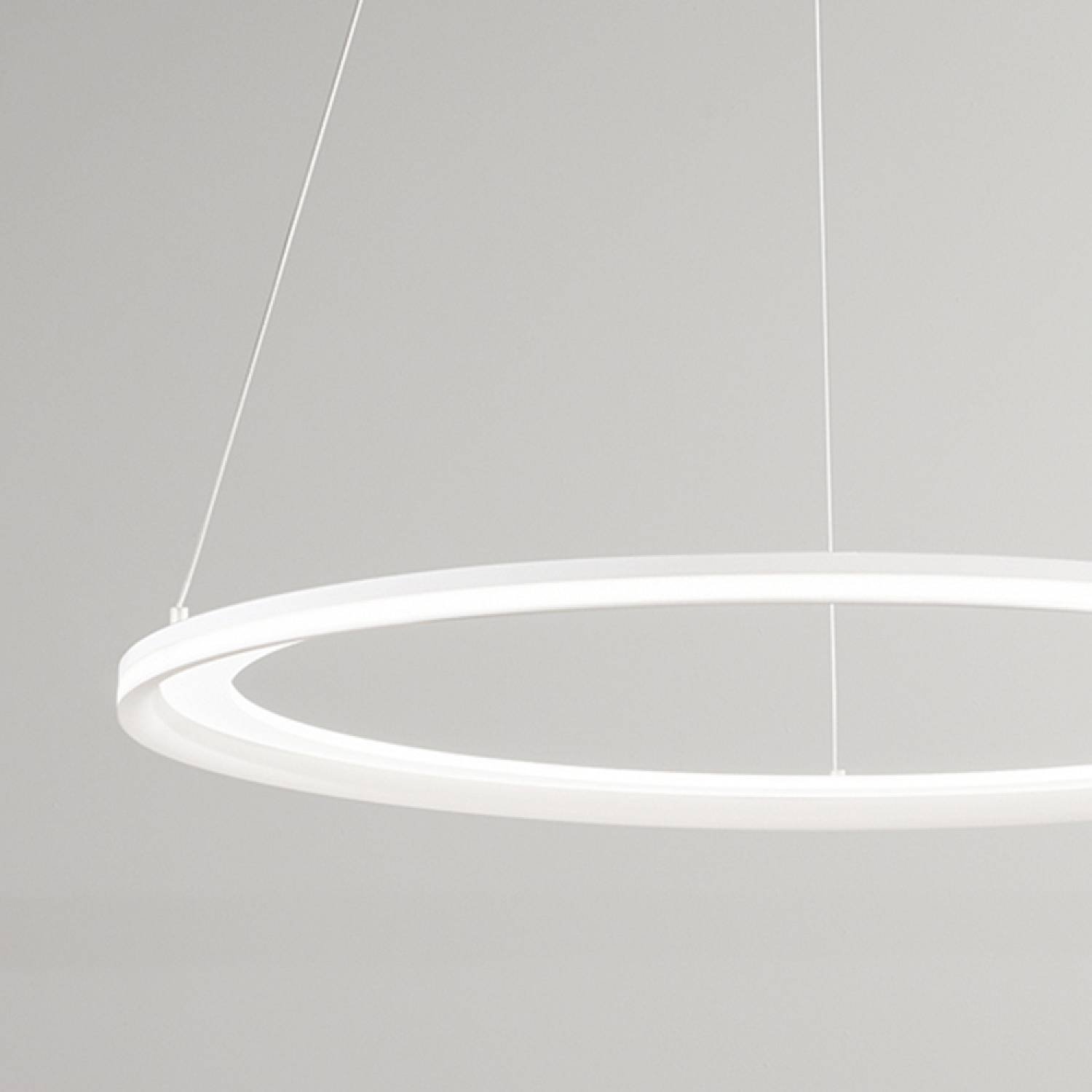 Sospensione Moderna Edge Alluminio Bianco Acrilico Led 86W 3000K 8202BLC