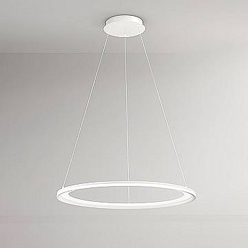 Sospensione Moderna Edge Metallo Bianco Opaco Led 98W 3000K Ip20