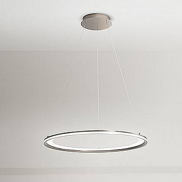 Sospensione Moderna Edge Metallo Grigio Titanio Led 98W 3000K Ip20