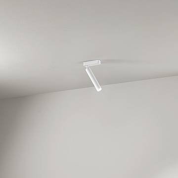 Spot Moderno Bambù Metallo Bianco Led 10W 3000K