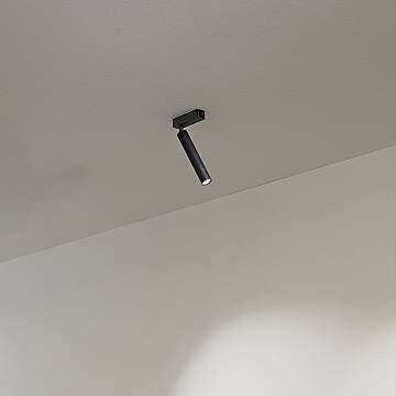 Spot Contemporaneo Bambù Metallo Nero Led 10W 3000K