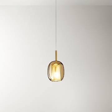 Vetro Borosilicato Contemporaneo Rain Oro Specchiato D17,5 Senza Rosone