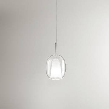 Vetro Borosilicato Contemporaneo Rain Trasparente D17,5 Senza Rosone