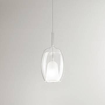 Vetro Borosilicato Contemporaneo Rain Trasparente D17 Senza Rosone