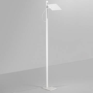 Piantana Moderna Radiante Metallo Bianco Opaco Acrilico Led 24W Cct Dimmerabile Piantana Moderna Radiante Metallo Bianco Opaco Acrilico Led 24W Cct Dimmerabile