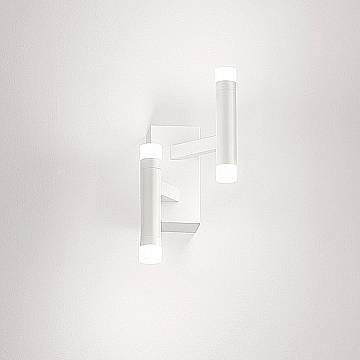 Applique Contemporanea Candles Metallo Bianco Opaco Acrilico Led 12W 3000K Applique Contemporanea Candles Metallo Bianco Opaco Acrilico Led 12W 3000K