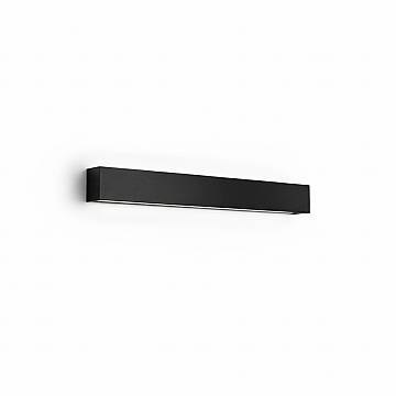 Applique Minimal Rummo Metallo Nero Opaco Led 30W 3000K