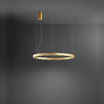 Sospensione Moderna Etere Metallo Oro Spazzolato Silicone Led 72W 3000K Sospensione Moderna Etere Metallo Oro Spazzolato Silicone Led 72W 3000K